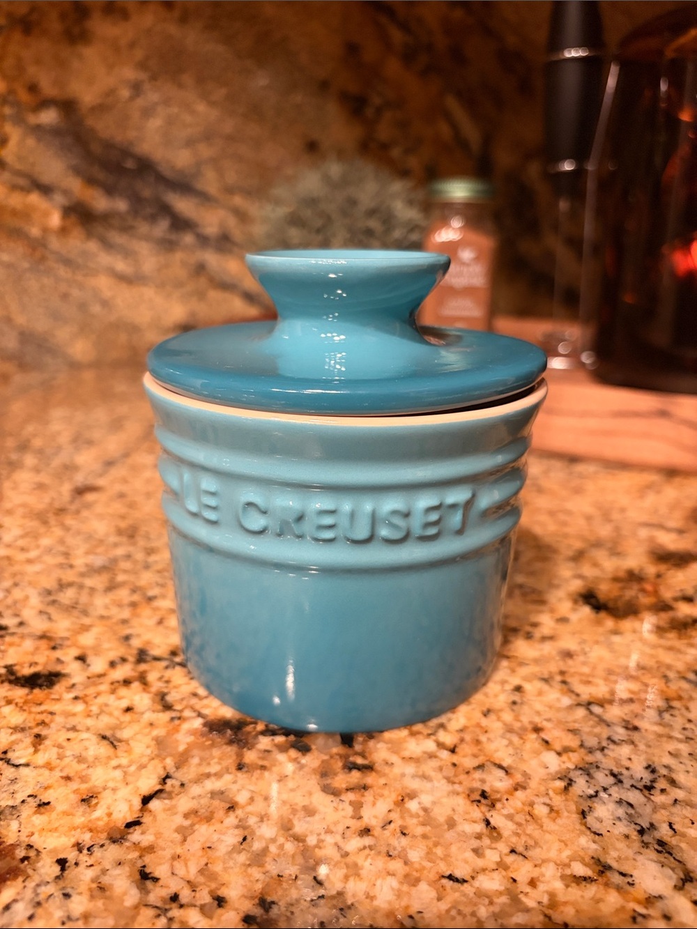 Le Creuset Caribbean Blue Stoneware butterbell
